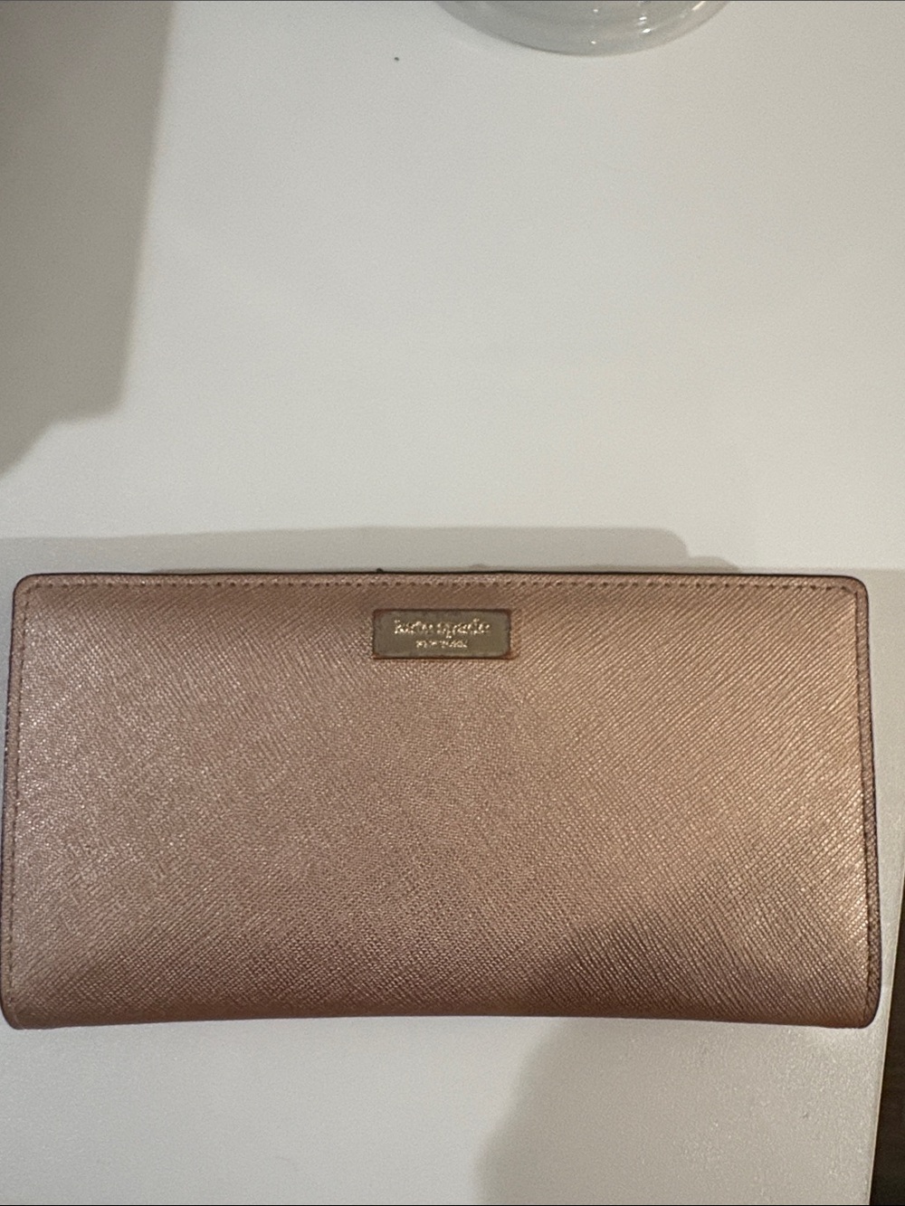 kate spade Metallic Blush Continental Wallet